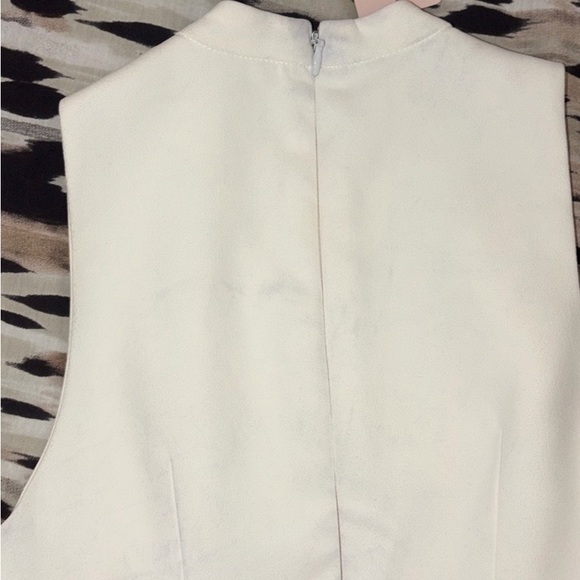 House of CB White Dress with Fringe Accents - Picture 4 of 8